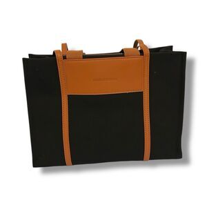 Black & Brown Classic Women HandBag Fashion Shoulder Purse 10” X 14” X 4”